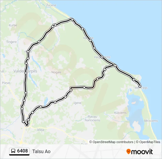 Автобус 6408: карта маршрута