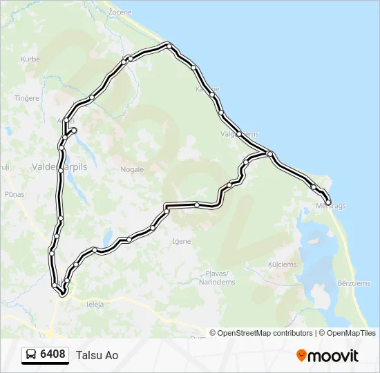 Автобус 6408: карта маршрута