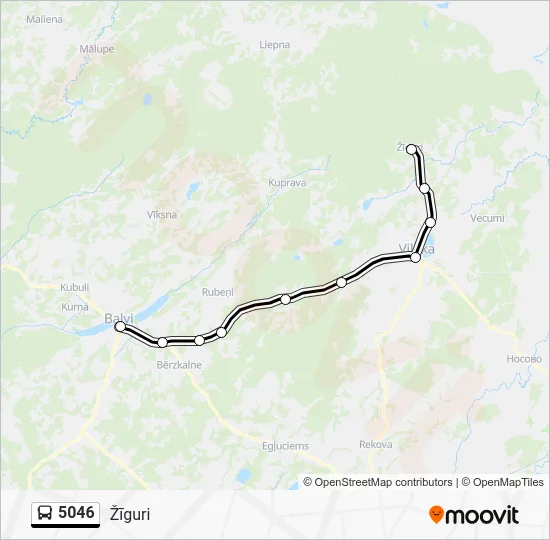 Автобус 5046: карта маршрута