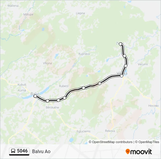 Автобус 5046: карта маршрута