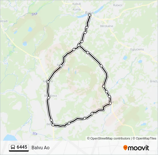 Автобус 6445: карта маршрута