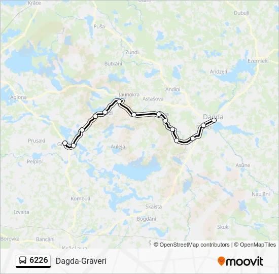 Автобус 6226: карта маршрута