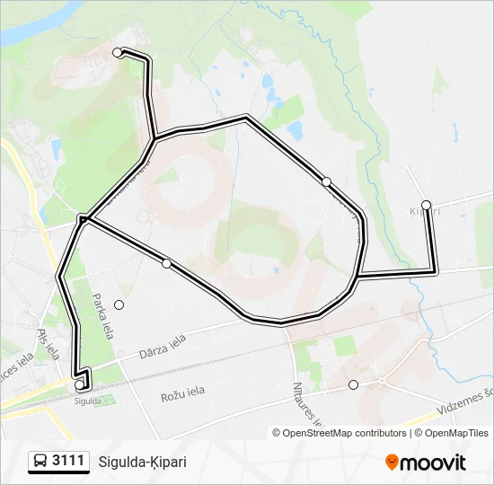 Автобус 3111: карта маршрута