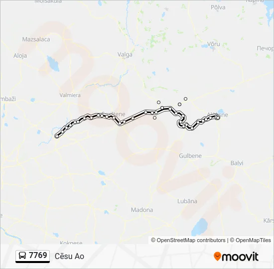 Автобус 7769: карта маршрута