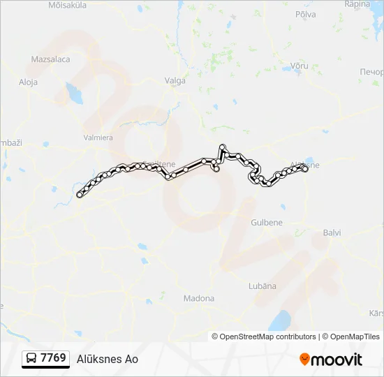 Автобус 7769: карта маршрута