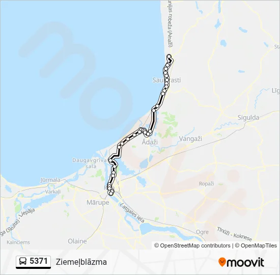 5371 Bus Line Map