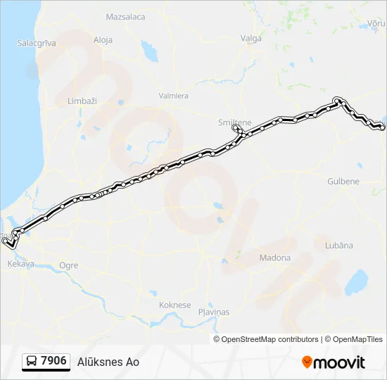 Автобус 7906: карта маршрута