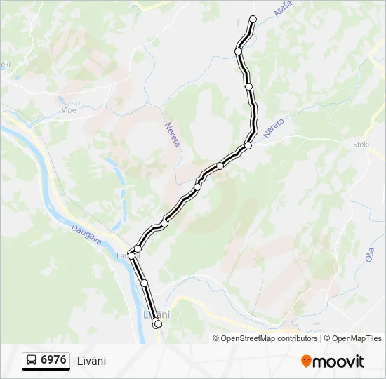 Автобус 6976: карта маршрута