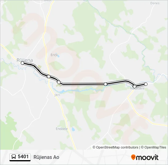 Автобус 5401: карта маршрута