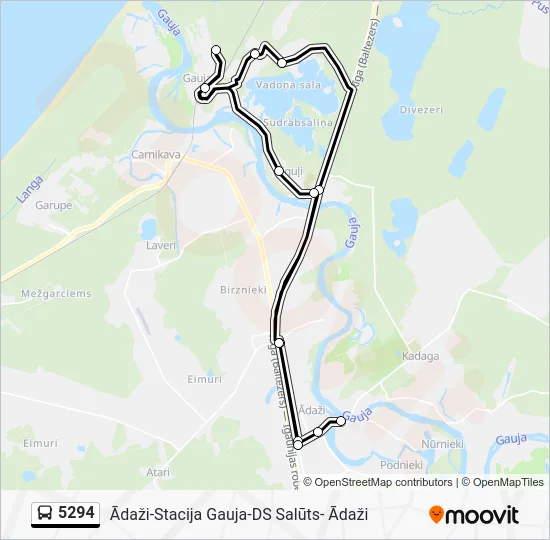 Автобус 5294: карта маршрута