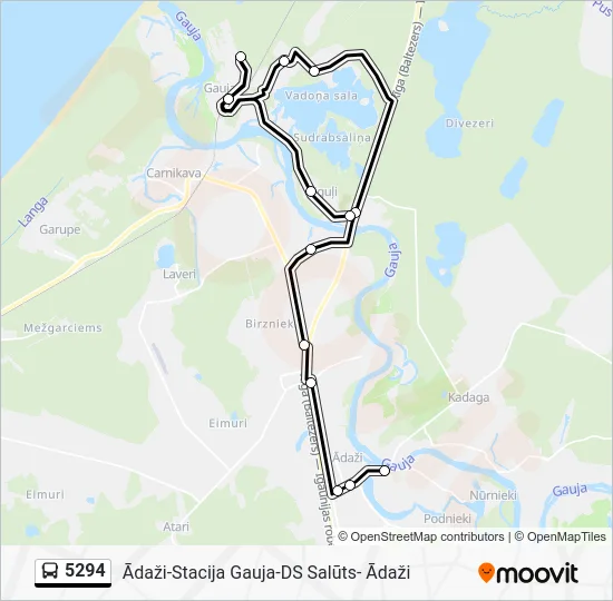 Автобус 5294: карта маршрута