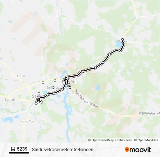 Автобус 5239: карта маршрута
