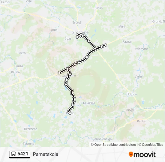 Автобус 5421: карта маршрута
