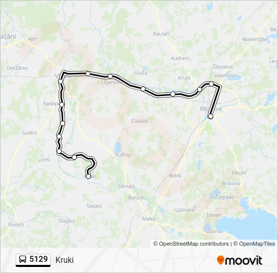 Автобус 5129: карта маршрута