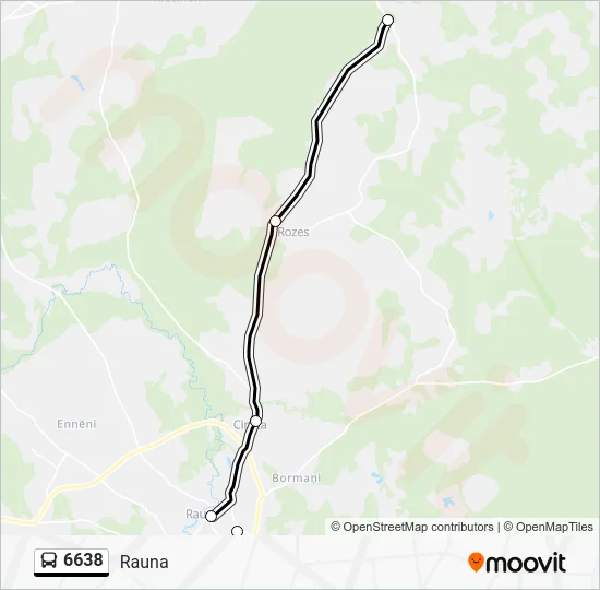 Автобус 6638: карта маршрута