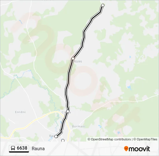 6638 Bus Line Map