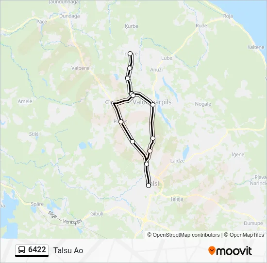 Автобус 6422: карта маршрута