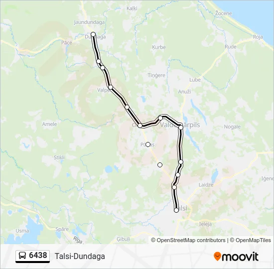 Автобус 6438: карта маршрута