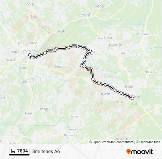 Автобус 7804: карта маршрута