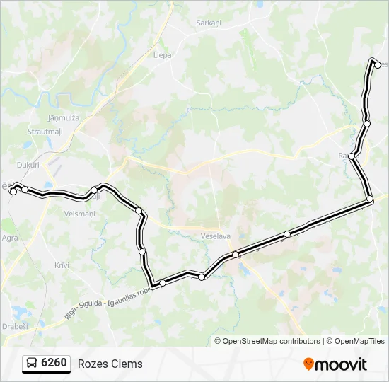 6260 Bus Line Map