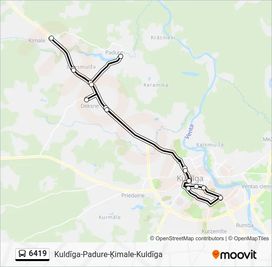 Автобус 6419: карта маршрута