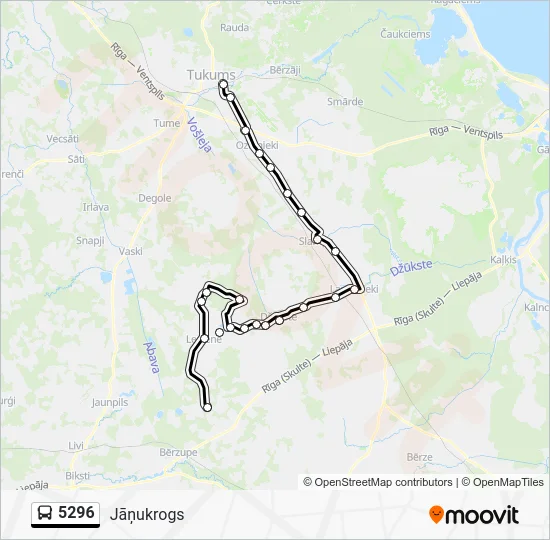Автобус 5296: карта маршрута