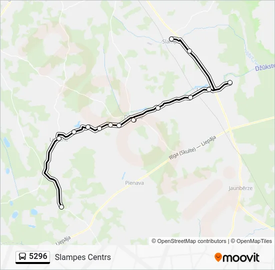 Автобус 5296: карта маршрута