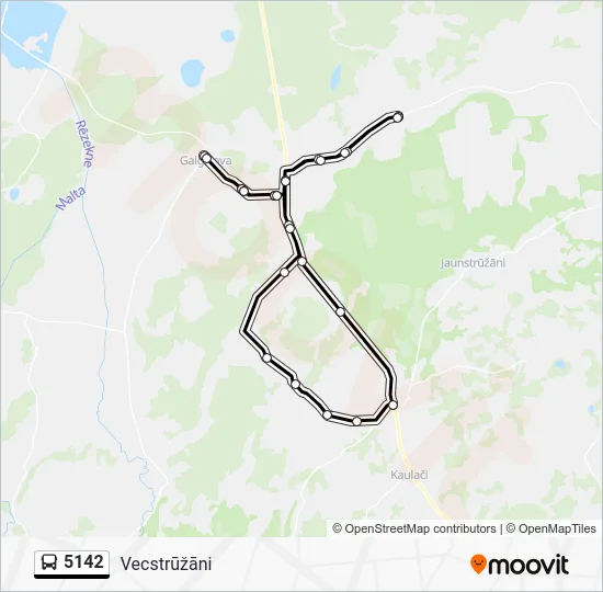 Автобус 5142: карта маршрута