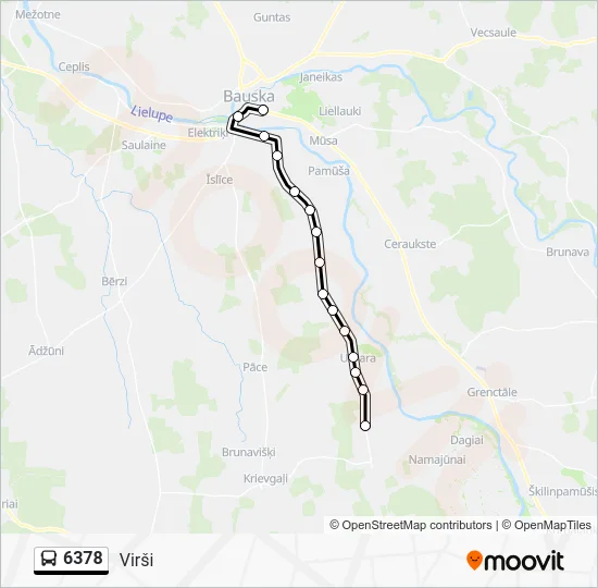 Автобус 6378: карта маршрута