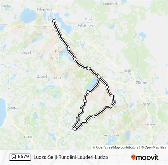 Автобус 6579: карта маршрута