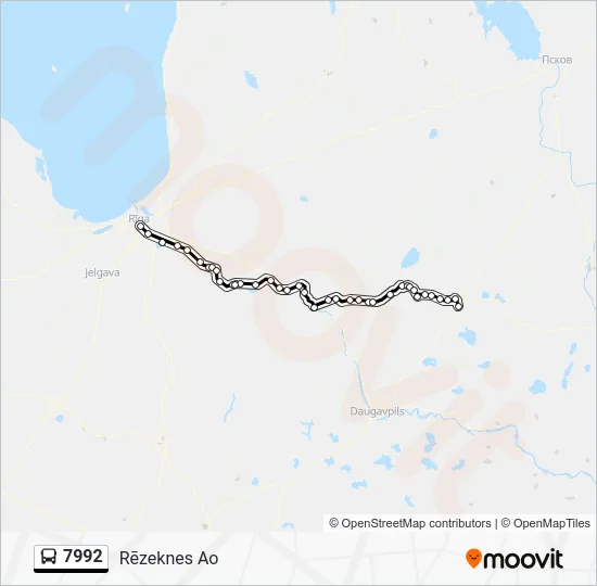 Автобус 7992: карта маршрута