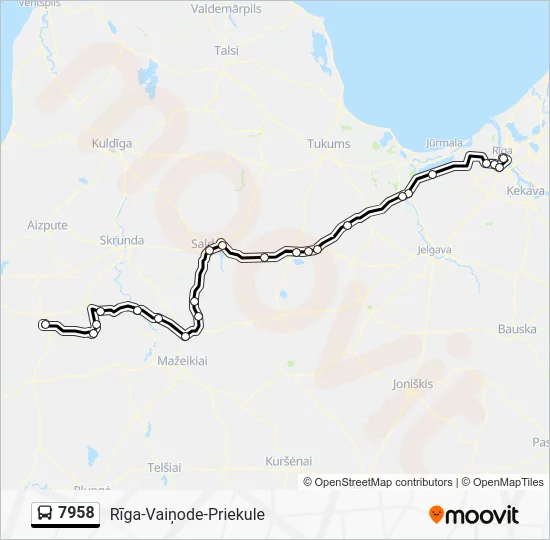 Автобус 7958: карта маршрута