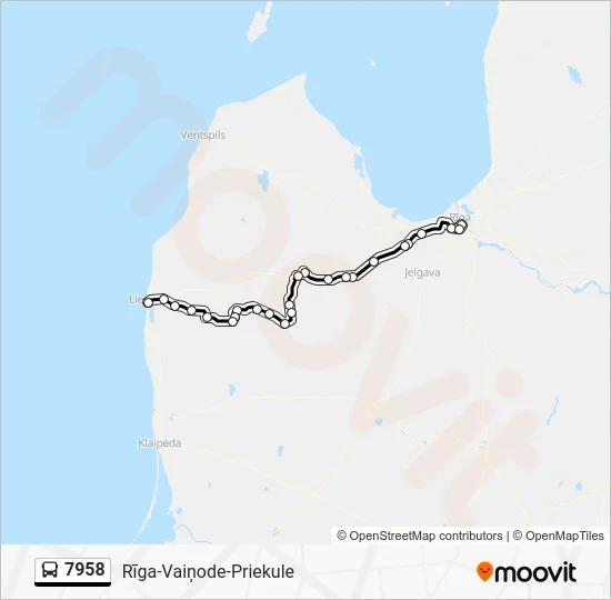 Автобус 7958: карта маршрута