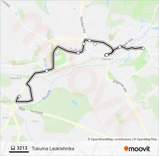 Автобус 3213: карта маршрута