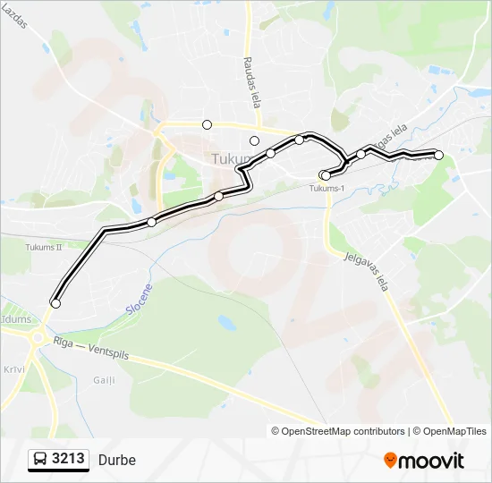Автобус 3213: карта маршрута