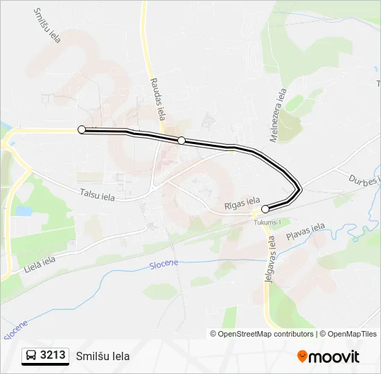 Автобус 3213: карта маршрута