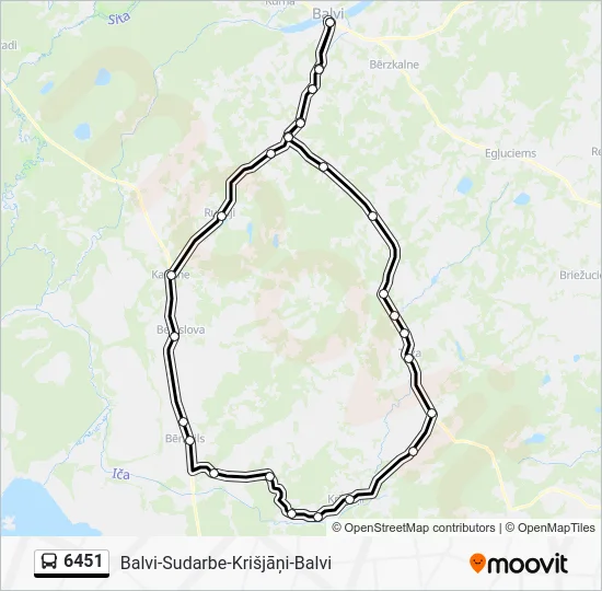 Автобус 6451: карта маршрута