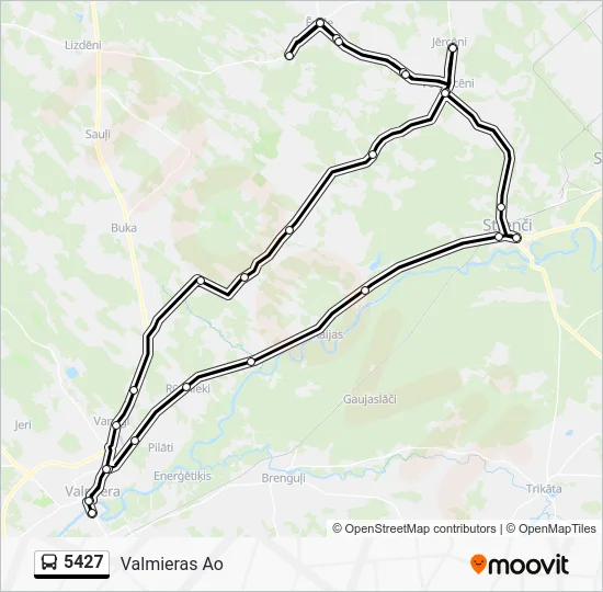 Автобус 5427: карта маршрута