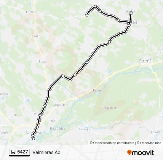 Автобус 5427: карта маршрута