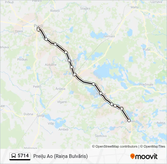 5714 Bus Line Map
