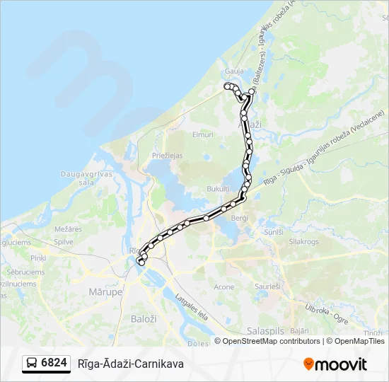 6824 Bus Line Map