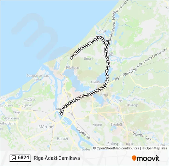6824 Bus Line Map