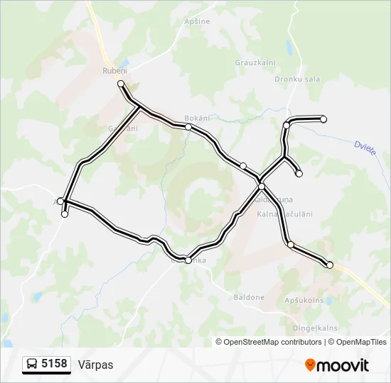 Автобус 5158: карта маршрута