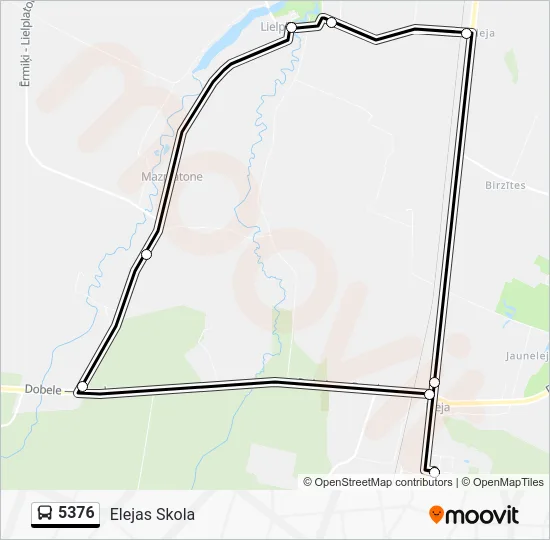 Автобус 5376: карта маршрута