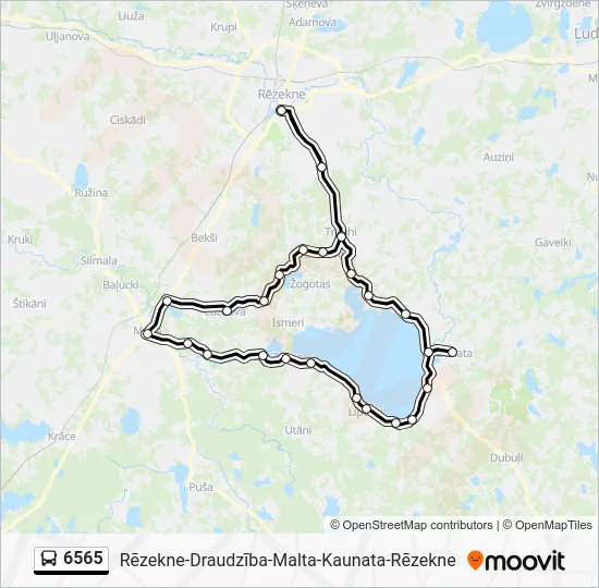 Автобус 6565: карта маршрута