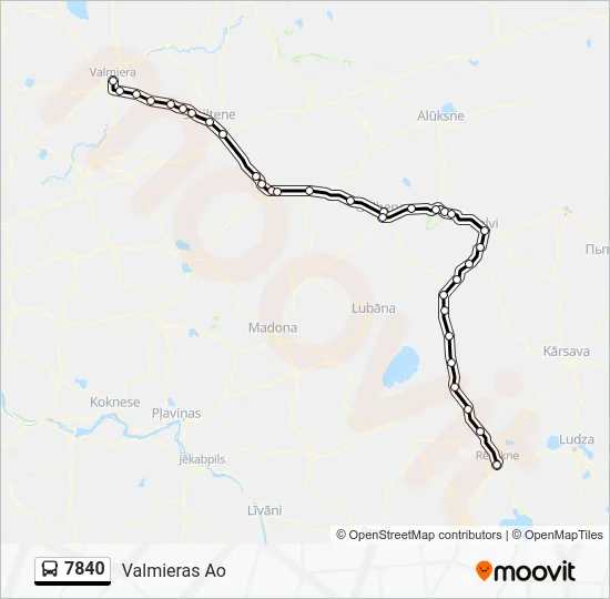 Автобус 7840: карта маршрута