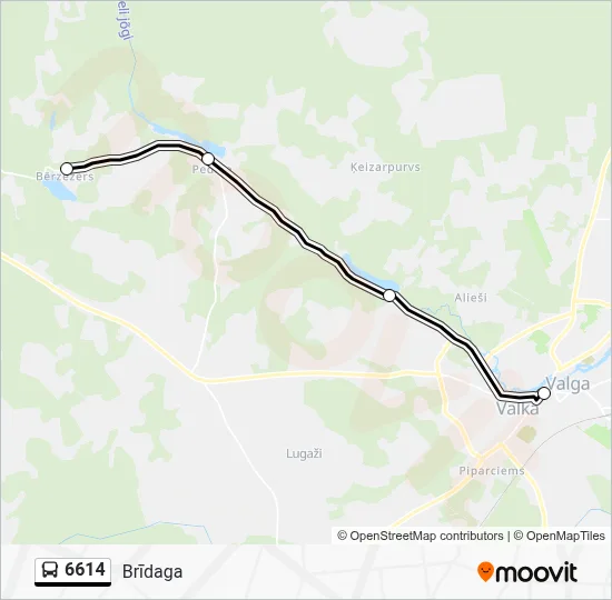6614 Bus Line Map