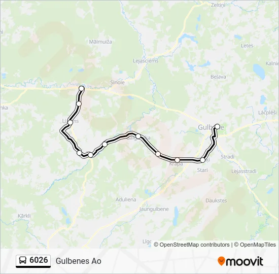 Автобус 6026: карта маршрута