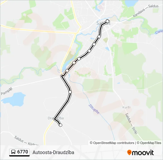 Автобус 6770: карта маршрута