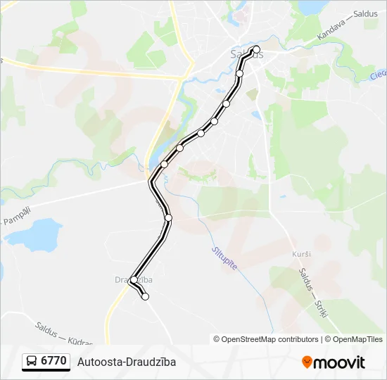 Автобус 6770: карта маршрута